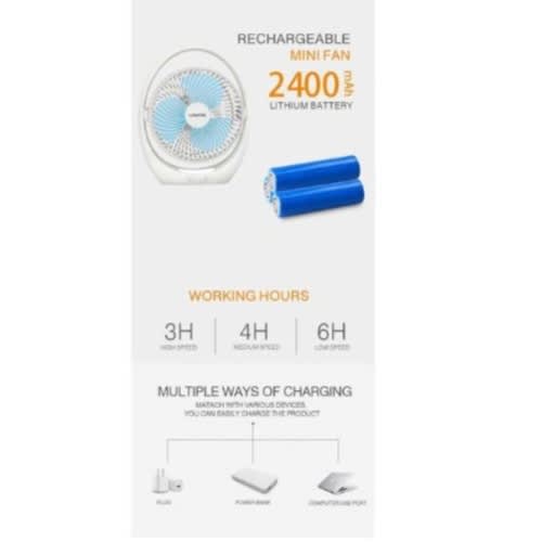 Lontor Rechargeable Table Fan- Ctl-mf030-7 - View 2