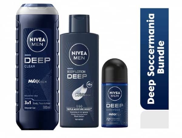 Deep Soccermania Bundle – 400ml Lotion, 50ml Roll-on, 500ml Shower Gel For Men - View 1