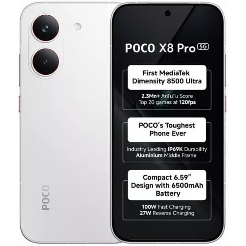 POCO X8 Pro Max 5G - 6.83" - 512GB ROM - 12GB RAM - Dual SIM - Fingerprint - 8500mAh - White - View 2