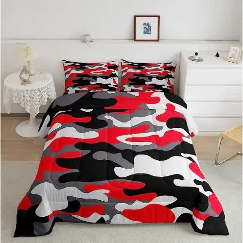 Bed Sheet And Four Pillowcases - Camouflage - View 2