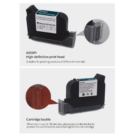 Handheld Inkjet Printer Cartridge - Quick Dry Unencrypted Black