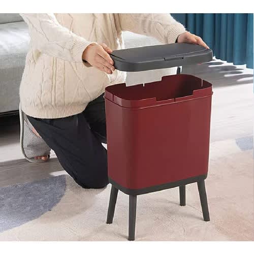 Stool Waste Bin-15 Liters Red - View 3