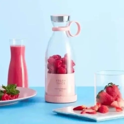 Rechargeable Usb Juicer Bottle- Pink - View 3