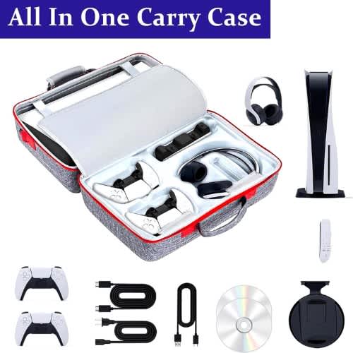 Ps5 Travel Carrying Case/bag For Ps5 Fat - standard Edition Ps5 Console Fat - Grey - View 5
