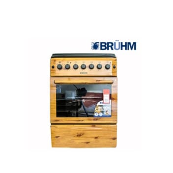 3 Gas Burner 1 Hot Plate With Gas Oven - Wood - 60x60cm - View 2