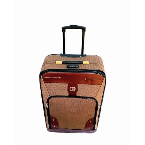 By 2 Set Trolly Luggage Traveling Boxes - Brown - View 2