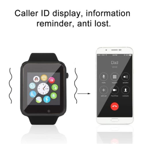 A1 Phone Smart Watch With Sim And Memory Card Slots – Black - View 3