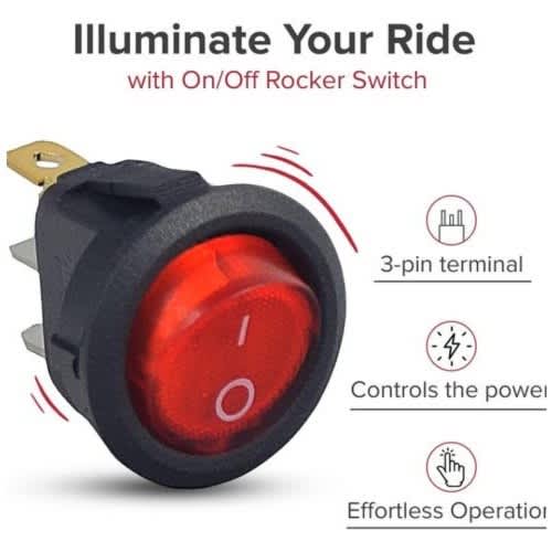 Red Illuminated On/off Switch 20a 12v Dc. - View 1