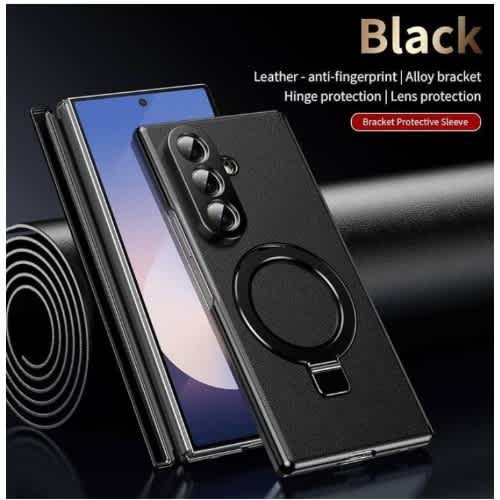 Case With Magnetic Magsafe Stand And Tempered Glass For Samsung Galaxy Z Fold 7 - Black - View 2