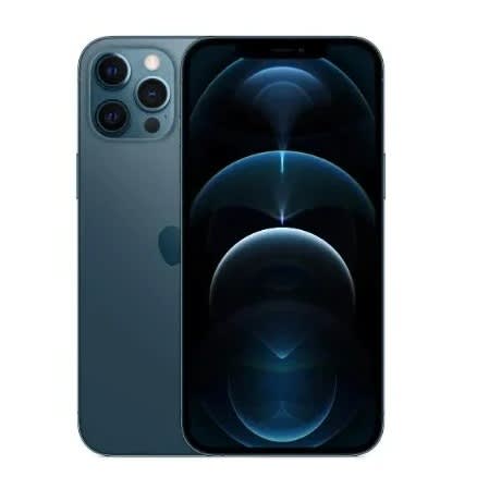 iPhone 12 Pro Max - 6.7" - 256GB ROM + 6GB RAM- 1 Sim - 3687mah + Pouch & Screenguard- Blue- Renewed