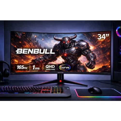 Benbull 34" Curved Gaming Monitor With Rgb Light