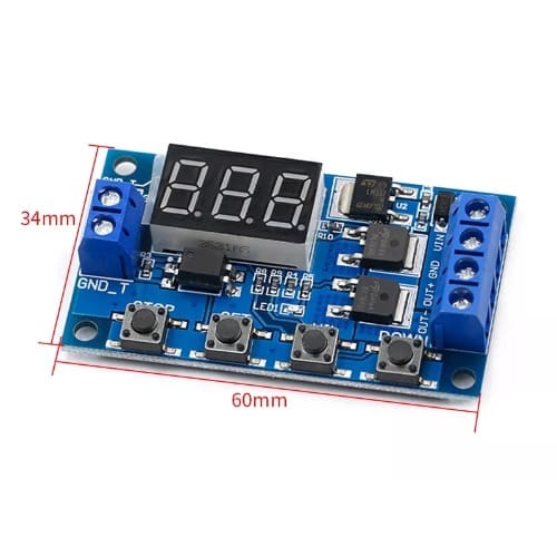 DC 12V 24V Dual MOS LED Digital Trigger Cycle Time Delay Switch Module - View 3