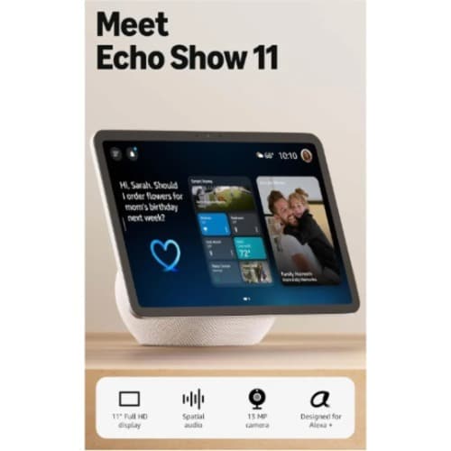 Echo Show 11 - Glacier White - View 2