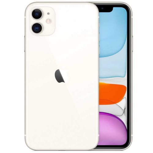 iphone 11 - 6.1"- 128GB ROM - 4GB RAM - Single Sim + E-sim- 4g Lte - White - Renewed