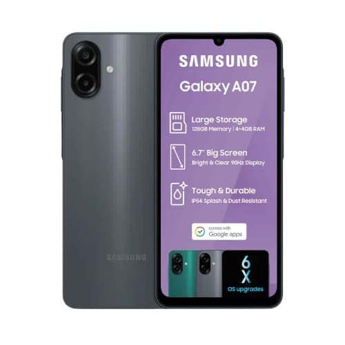 Galaxy A07 4GB- 128GB- 6.7 5000mAh - Black - View 5