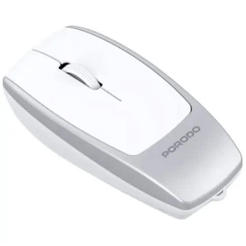 Porodo 1600dpi Wireless Bluetooth Mouse With Built-in Card Reader – White - View 2