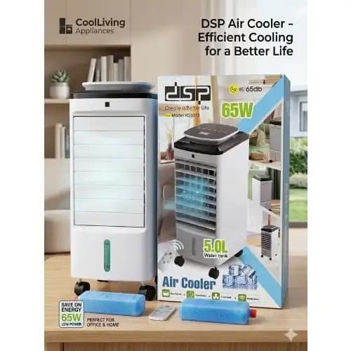Dsp Digital Air Cooler & Humidifier With Remote Control - 65w - 5l - View 3