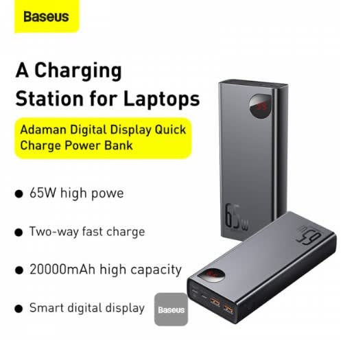 Adaman Metal Digital Display Power Bank - 65w 20000mah - View 5