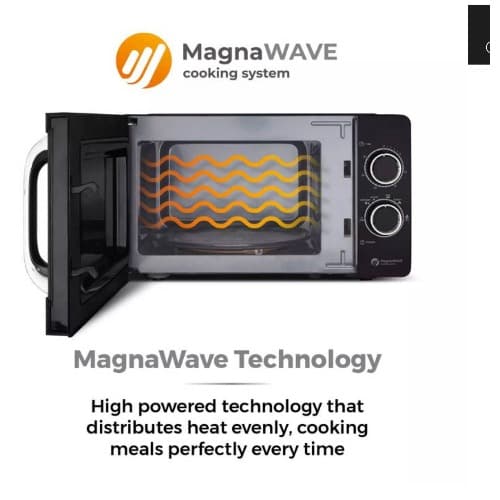 20l Black Manual Microwave - 800w - View 3