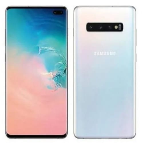 Galaxy S10 Plus - 6.4"- 128GB ROM - 8GB RAM - - Single Sim - 4100mah - White - Pouch& ScreenGuard