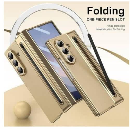 Full Body Protective Case With S Pen For Samsung Galaxy Z Fold 4 - Gold - View 2