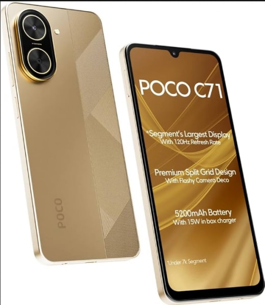 Xiaomi Poco C71- 6.88"- 4gb Ram - 128gb Rom- 50mp -5200mah- Gold - View 4
