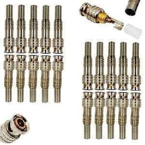 Bnc Male Connectors Rg59 Coaxial Screw For Security Video Surveillance Camera Cables - 20p - View 3