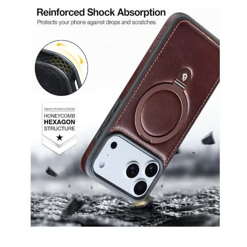 Iphone 17 Pro Max  Leather Case - Brown - View 2
