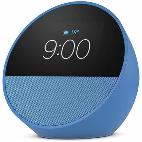 Echo Spot Great For Nightstands- Smart Alarm Clock With Alexa- Ocean Blue - View 1