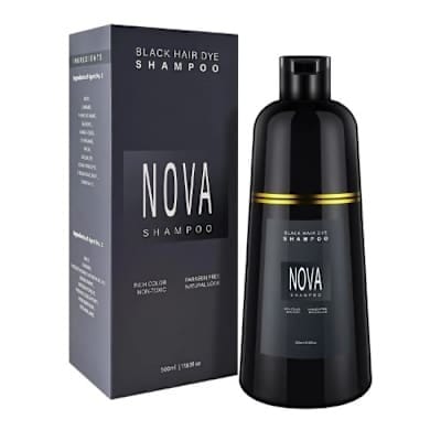Premium Nova Natural Black Hair Dye Shampoo - 200ml - View 2