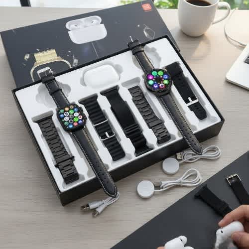 I80 Suit Extreme - 2 Smartwatches + Wireless Earbuds + 7 Straps - 10-in-1 Gift Set - View 10