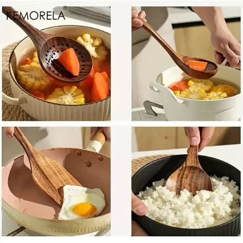 Wooden Cooking Kitchen Spoon Set -5pcs - View 7