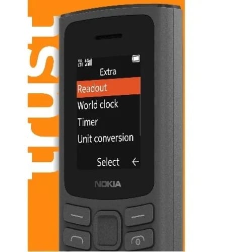105 - 1.8 1" - Dual Sim - 4g - 16MB RAM - 32MB ROM - 1020mAh - Black - View 3