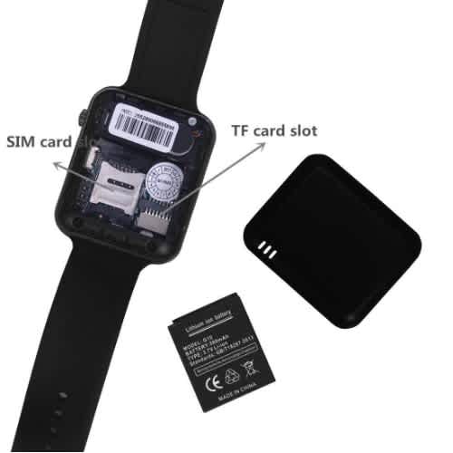 A1 Phone Smart Watch With Sim And Memory Card Slots – Black - View 8