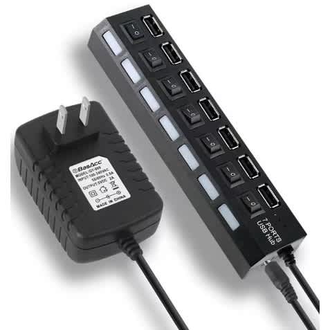 7 Port Powered Usb Hub - View 2