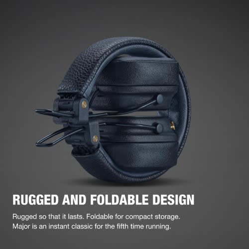 Marshall Major V On-ear Wireless Bluetooth Headphones - Midnight Blue - View 3