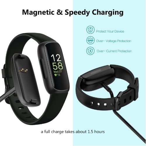 Replacement USB Charging Cable For Fitbit Inspire 3 Smartwatch - Black - View 7