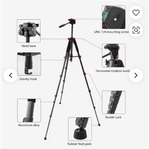 Kinfuto Flexible Folding Tripod Stand Compatible With Video Phones And Digital - View 2
