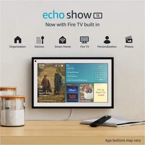 Echo Show 15 - Full HD 15.6" Smart Display With Alexa And Fire Tv Built In - Remote Included - View 3