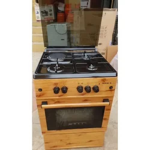 Gas Cooker - 60 X 60cm - 3Gas Burner +1Electric - Wood - View 2