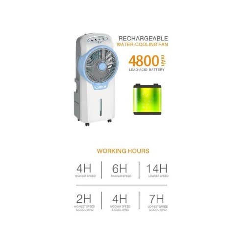 Rechargeable Air Cooler Water Fan With Remote Control-cf040r - View 3