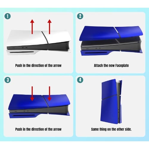 Cover Plates For Ps5 Slim- Compatible With Playstation 5 Slim Faceplate Cobalt- Blue - View 5