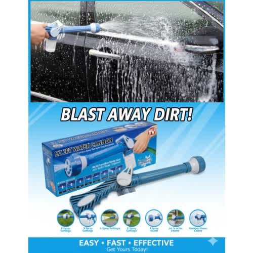 Ez Jet Water Cannon Multi-function Spray Gun - 8 Nozzles For Gardens And Car Wash - View 2