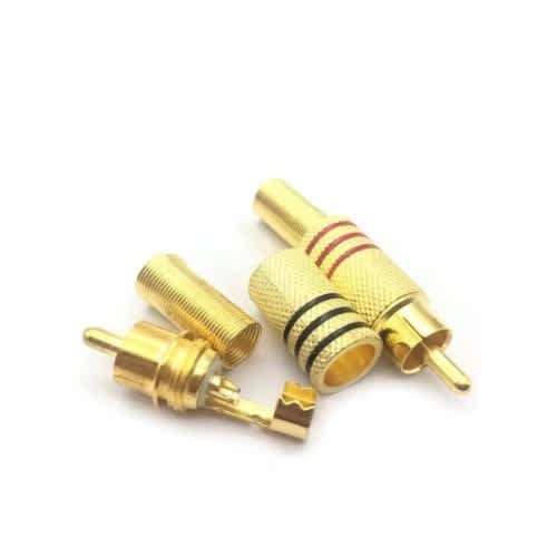 Pack Of Rca Audio Plug, Av Stereo Coaxial Audio - Screwless 100pcs - View 3