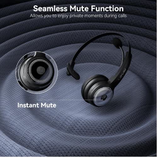 Levn Wireless Bluetooth 5.0 Headset With Microphone & AI Noise Cancelling - View 4