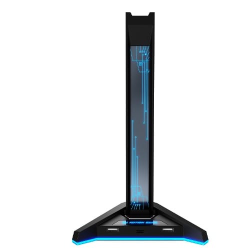 H74 Rgb Gaming Headset Stand Usb Hub Anti-slip Base Led Light Desktop Organizer For Pc - View 1