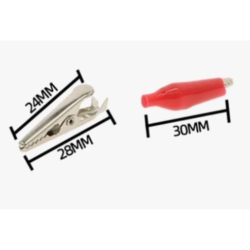 Small Red And Black Insulated Crocodile Alligator Test Clip Clamp 20pcs - View 2