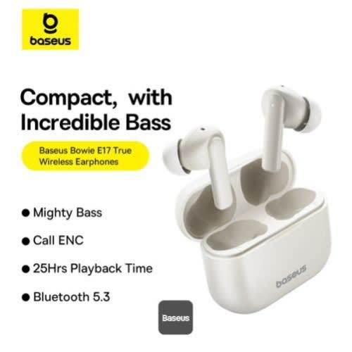 Baseus Bowie E17 True Wireless Bluetooth Earphones - White - View 2