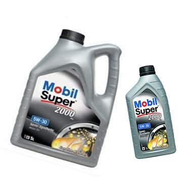 Mobil Super 2000 Semi-Synthetic Motor Oil 5W-30 - Combo Package