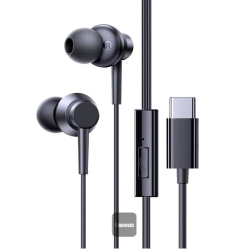 Baseus Encok Cz11 Type-c Wired Earphones - Cluster Black - View 3